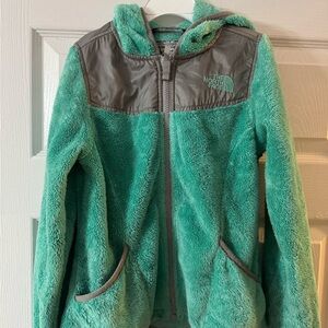 Girls The North Face Sea Green/Teal Fleece Jacket - 7/8